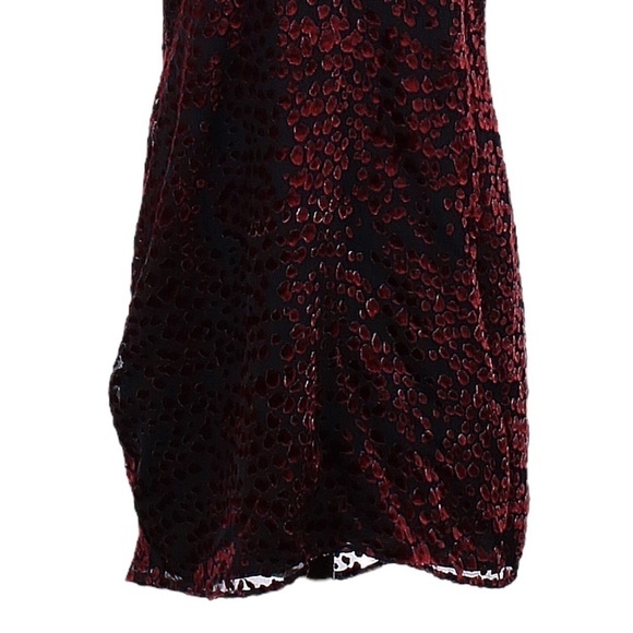 WAYF Nordstrom Velvet Red Dot Cowl Back Mini Dress Size S NWT - Picture 5 of 10